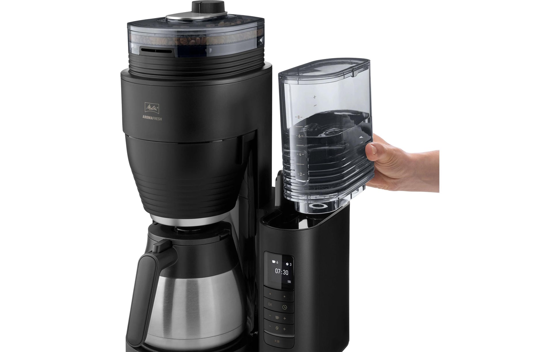 Melitta Aromafresh Therm Pro X Filterkaffeemaschine – 8 Tassen, Schwarz