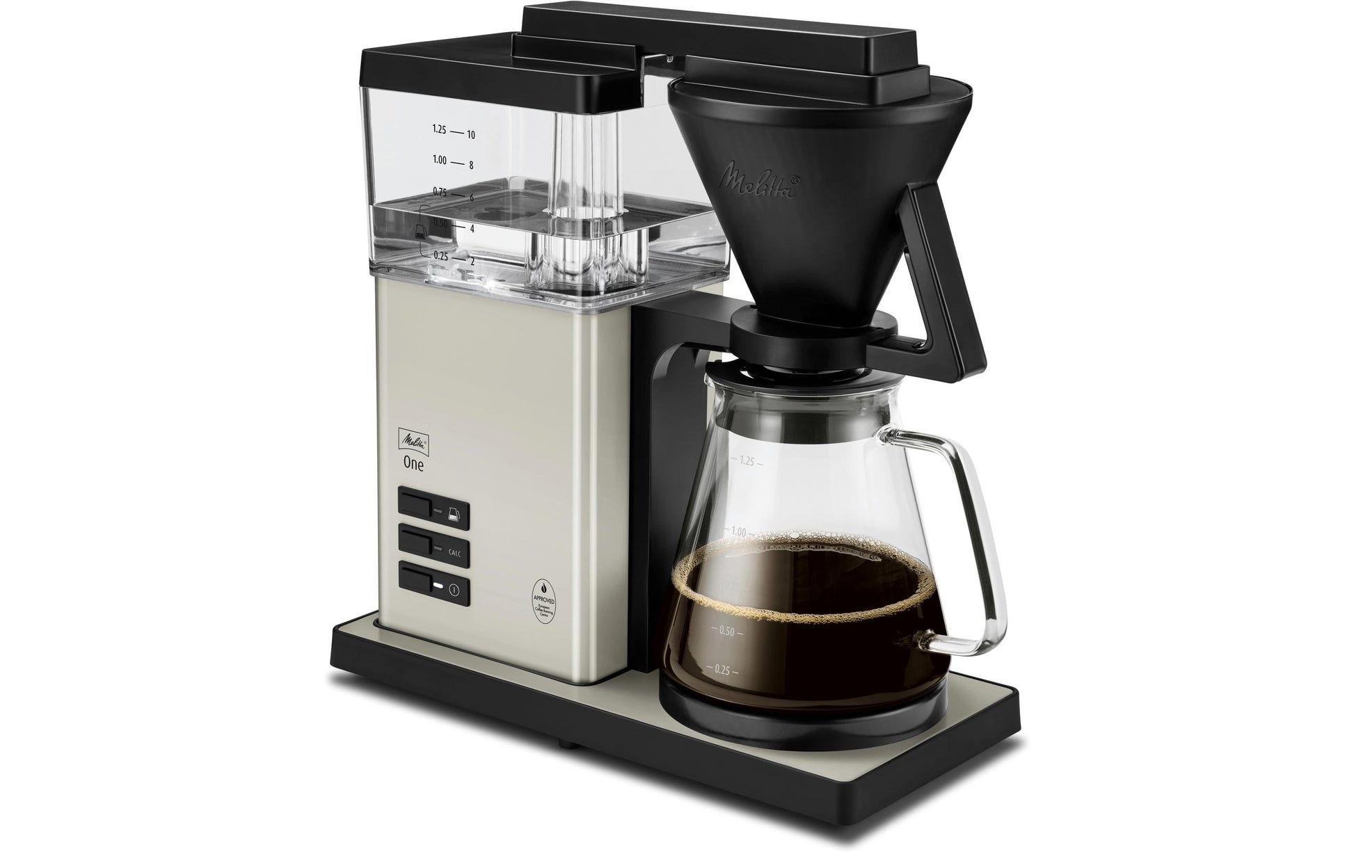 Melitta One Filterkaffeemaschine – 12 Tassen, 1,25 l, Weiss