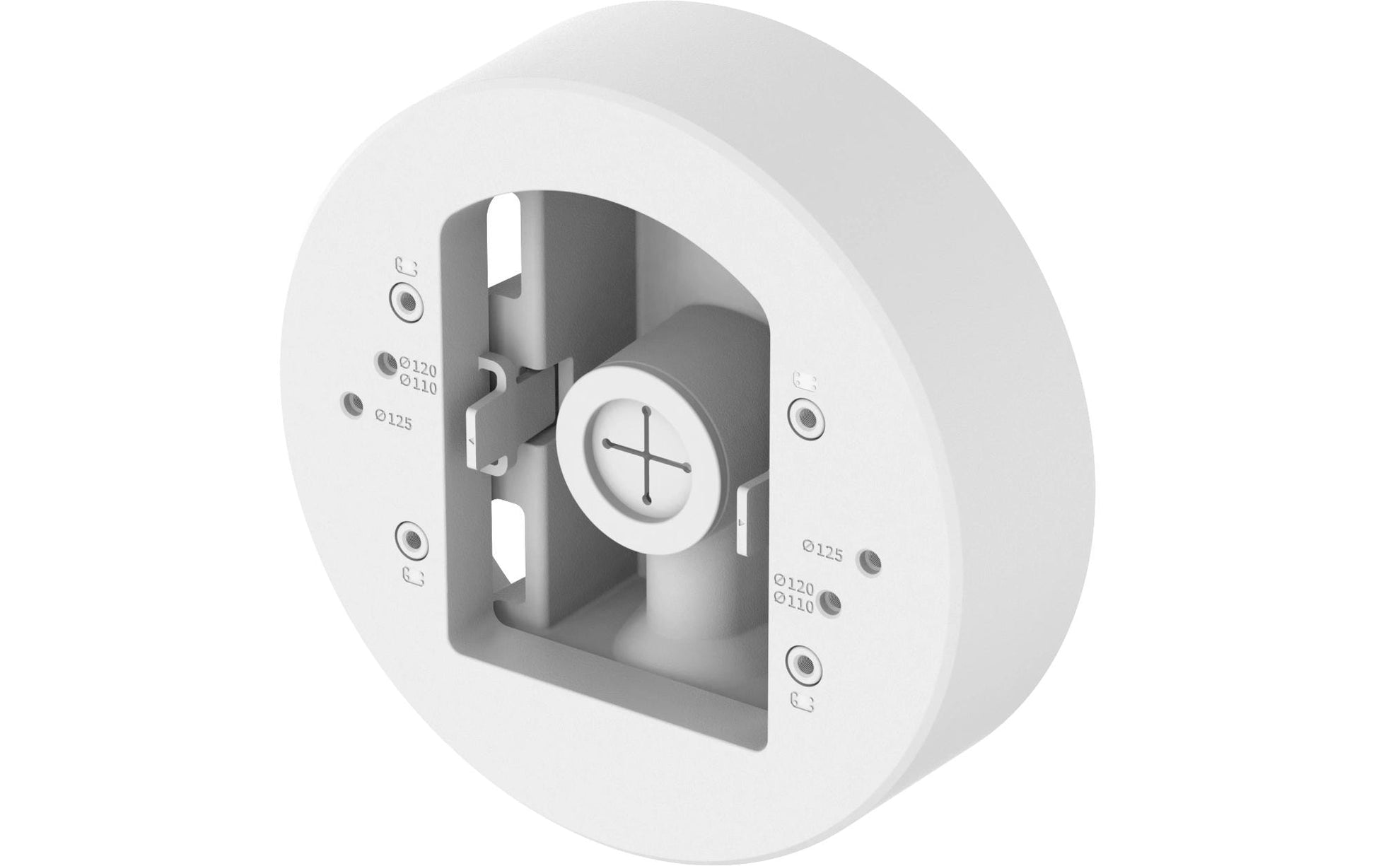 Hanwha SBD-140PMW Masthalterung – Mastmontage, Weiss, Aluminium/Kunststoff – für QNV-C8083R, QNV-C9083R und andere