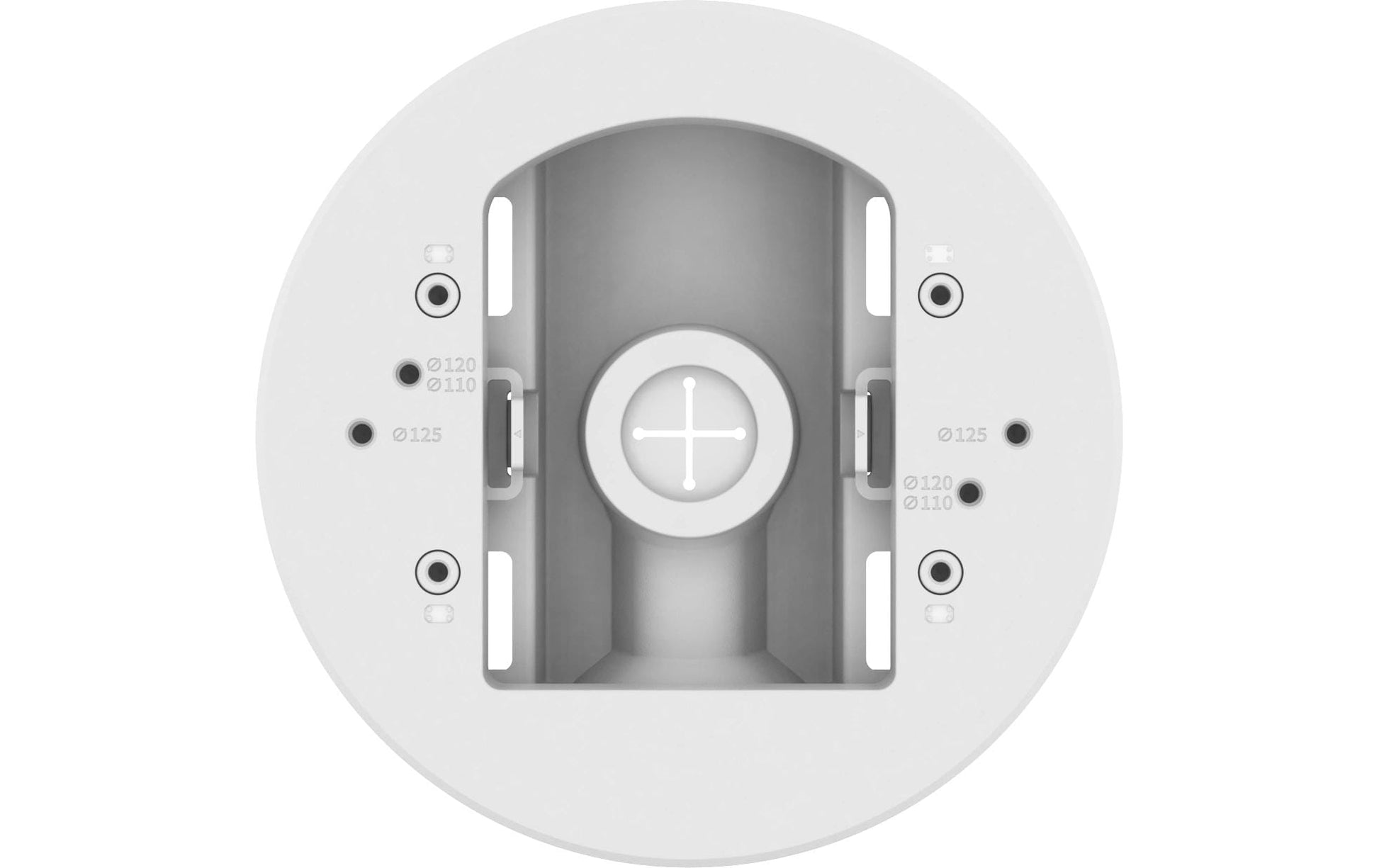 Hanwha SBD-140PMW Masthalterung – Mastmontage, Weiss, Aluminium/Kunststoff – für QNV-C8083R, QNV-C9083R und andere
