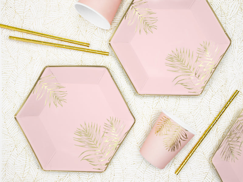 PartyDeco Trinkbecher, Papier – 2,2 dl Rosa – 6 Stk.