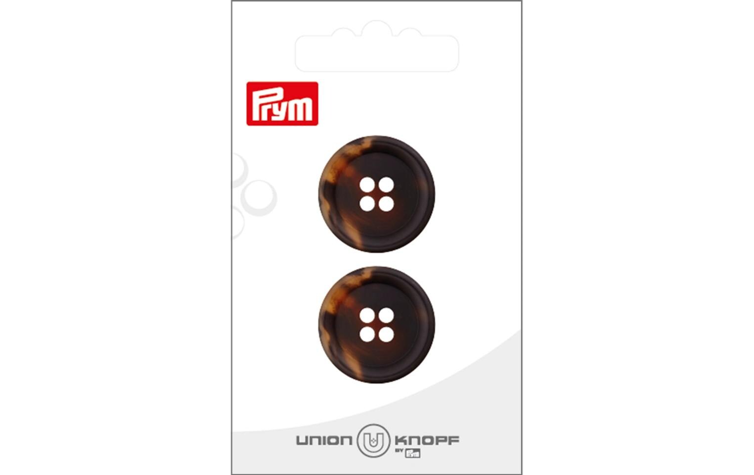 Prym Knöpfe Ø 23 mm – Polyester, dunkelbraun, 2 Stück