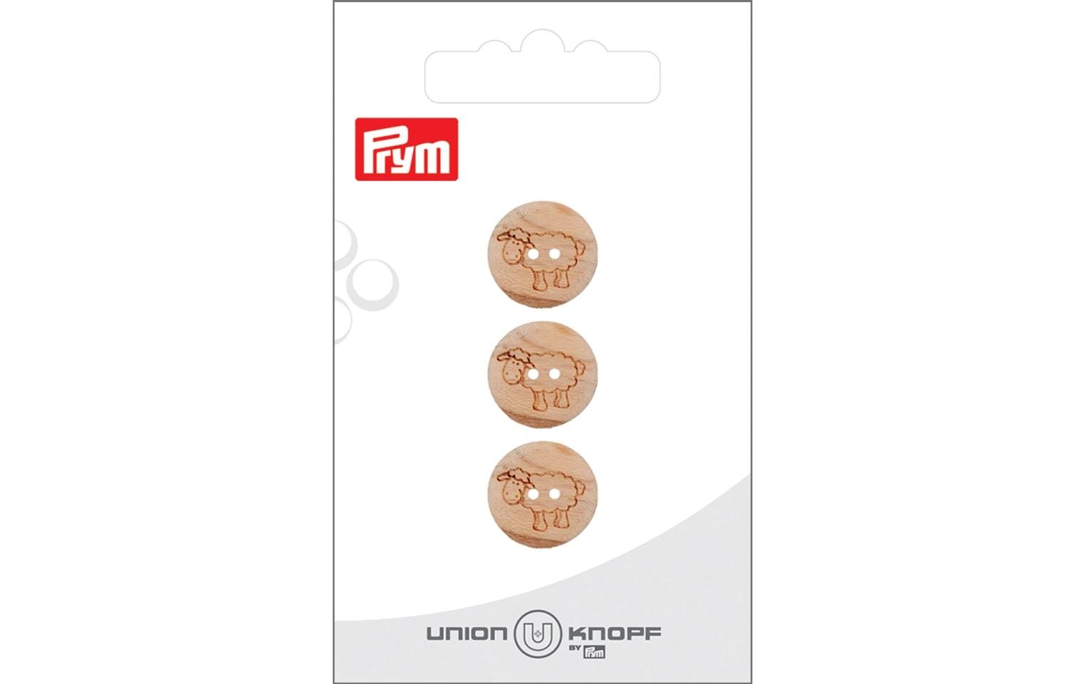 Prym Knöpfe Ø 15 mm – Holz, mehrfarbig, 3 Stück