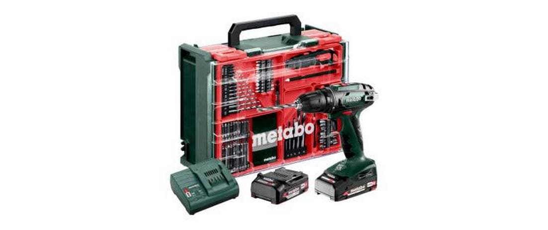 Metabo Bohrschrauber BS 18 – 18 V (CAS) – Schnellspannbohrfutter – 2×2,0 Ah & Ladegerät