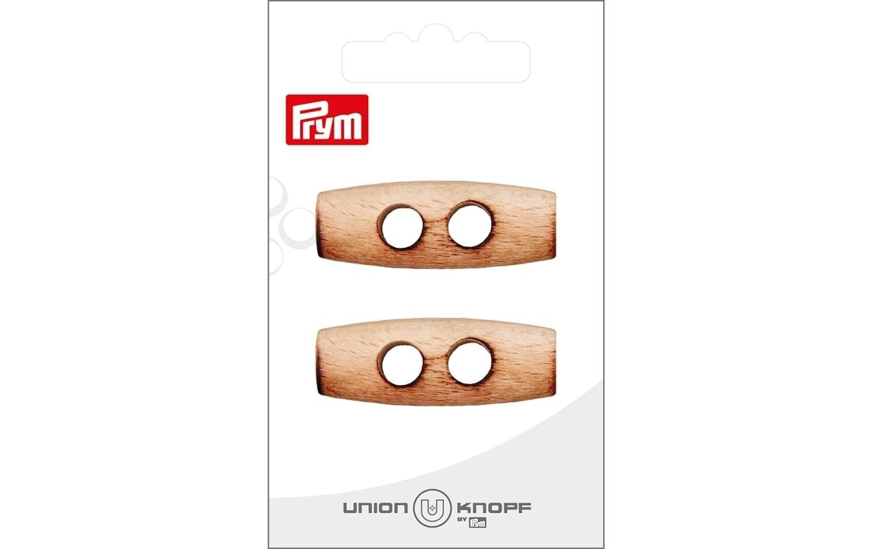 Prym Knöpfe Ø 41 mm – Holz, Crème, 2 Stück