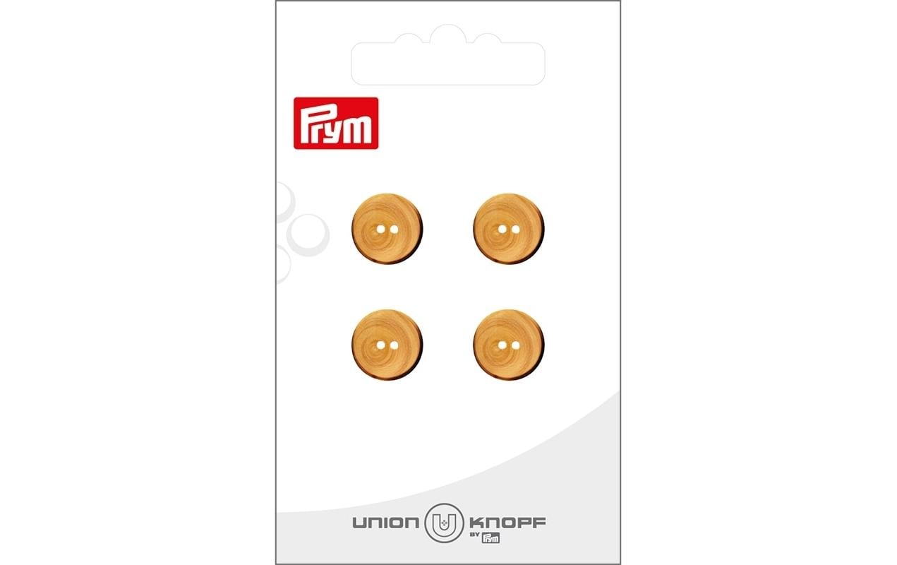 Prym Knöpfe Ø 12 mm – Holz, Beige, 4 Stück