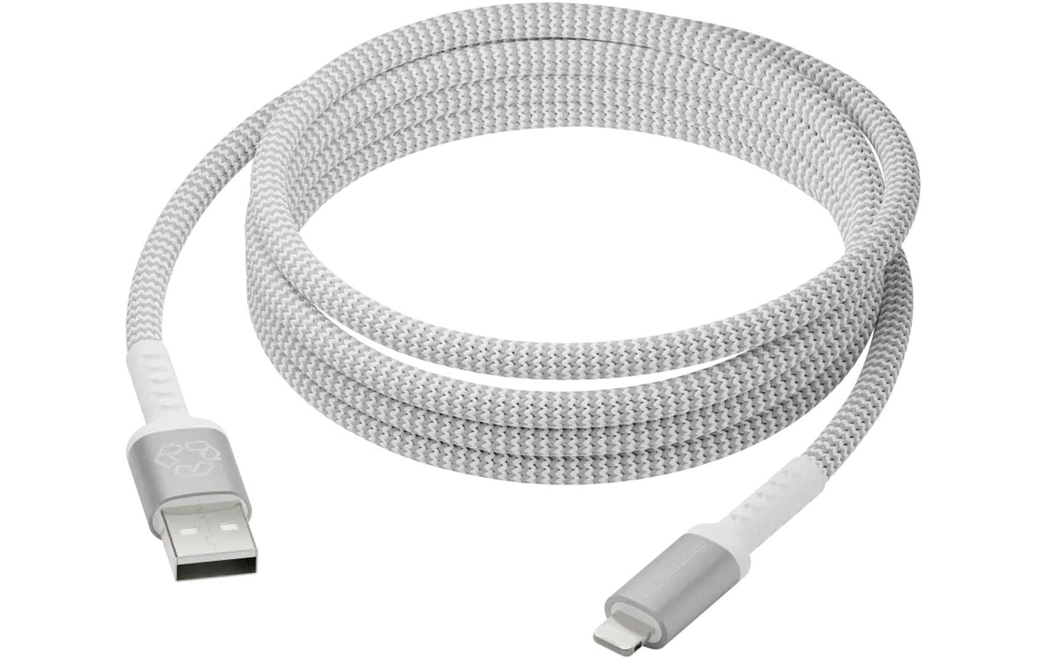 dbramante1928 Daten- & Ladekabel – USB-C auf Lightning 2,5 m, geflochten, Weiss – für iPhone/iPad