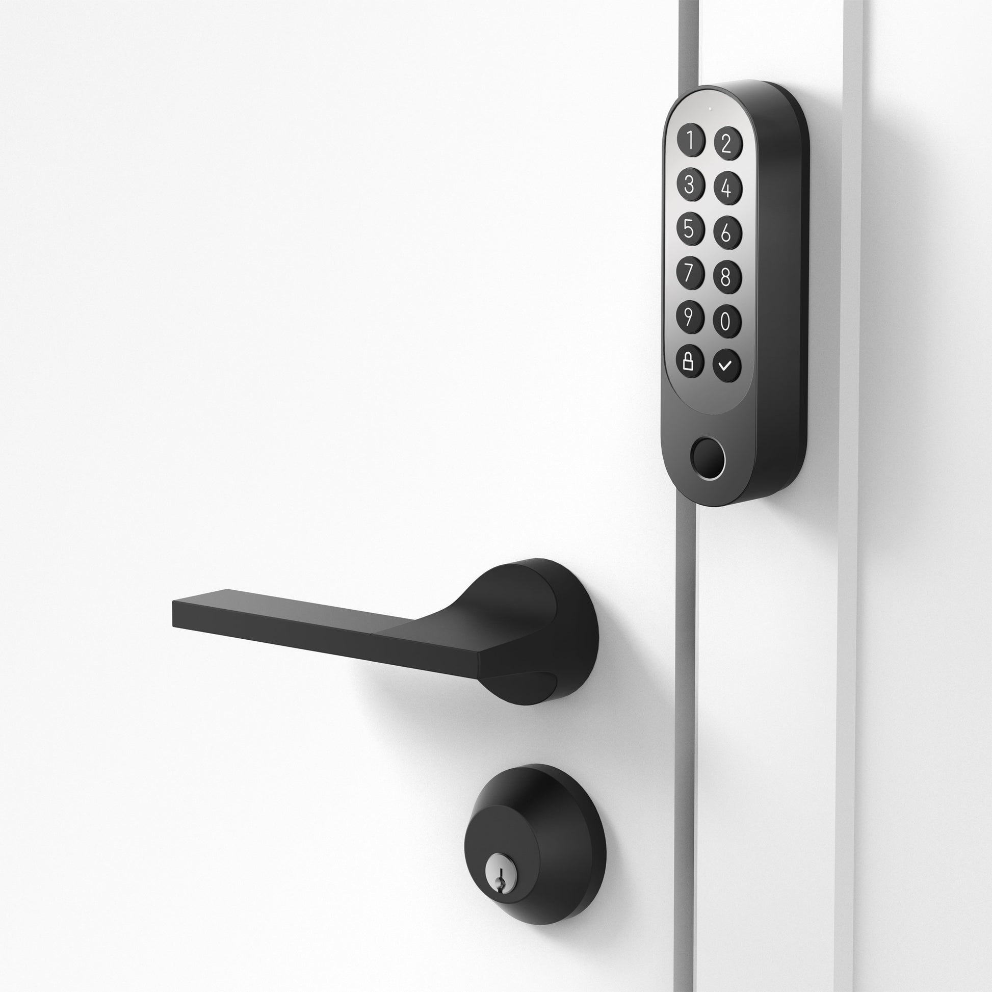 Aqara U200 Smart-Türschloss – BT, Code, Schlüssel, RFID, Fernbedienung, Akku, IPX5, Schwarz