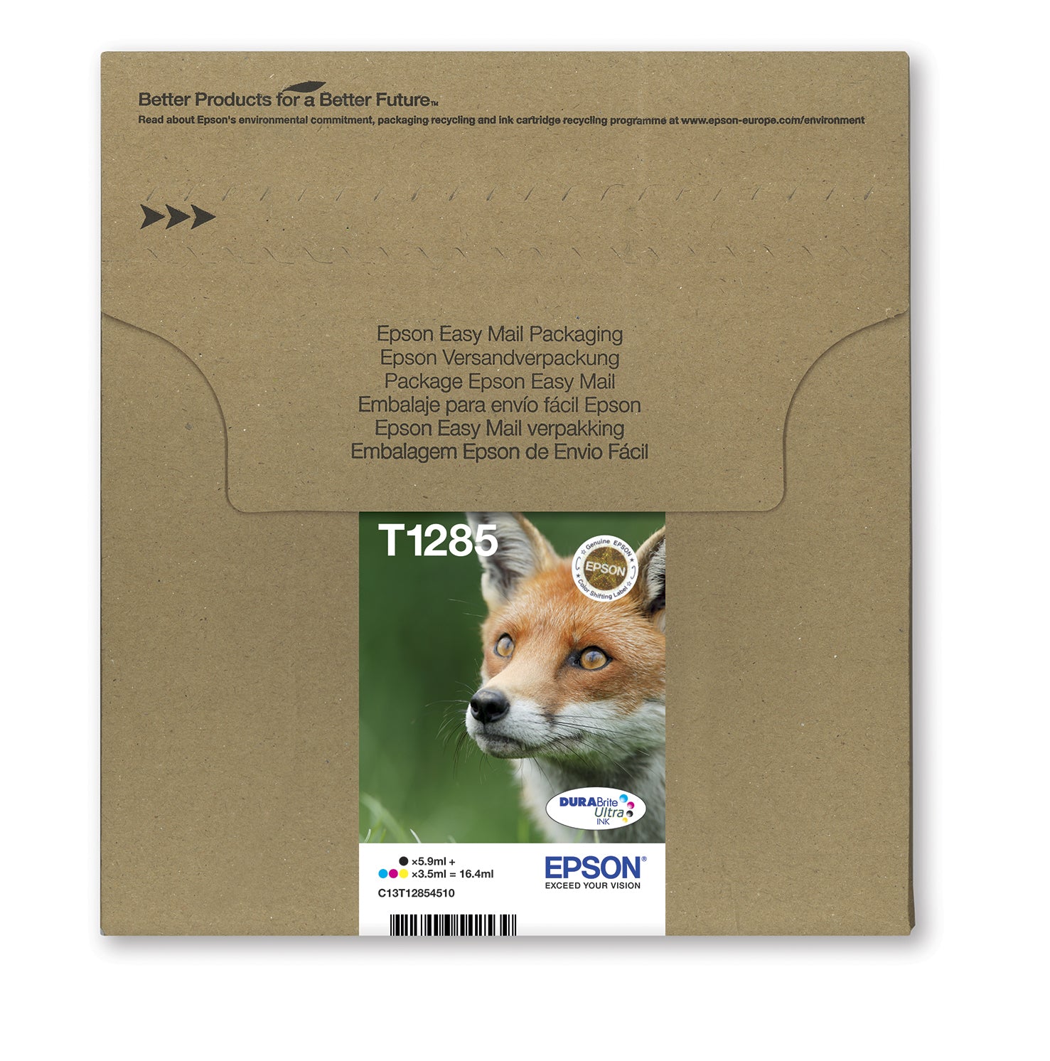 Epson T128 Tintenpatronen-Multipack, Schwarz/Cyan/Magenta/Gelb (Original) – für Stylus SX445W/SX440W/SX435W
