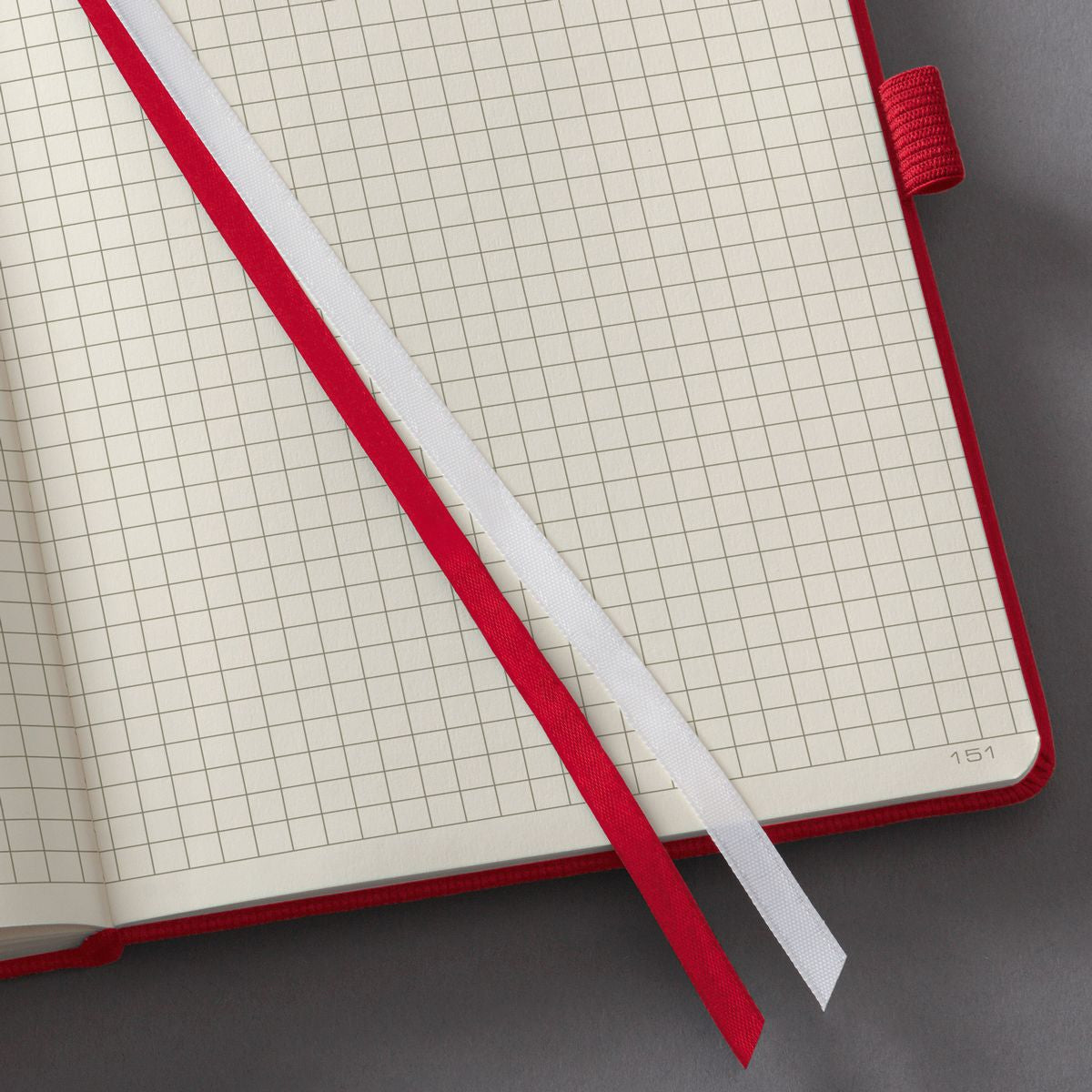 Sigel Notizbuch Conceptum, A5, kariert, Fadenheftung, Hardcover, 194 Seiten, 80 g/m² – rot