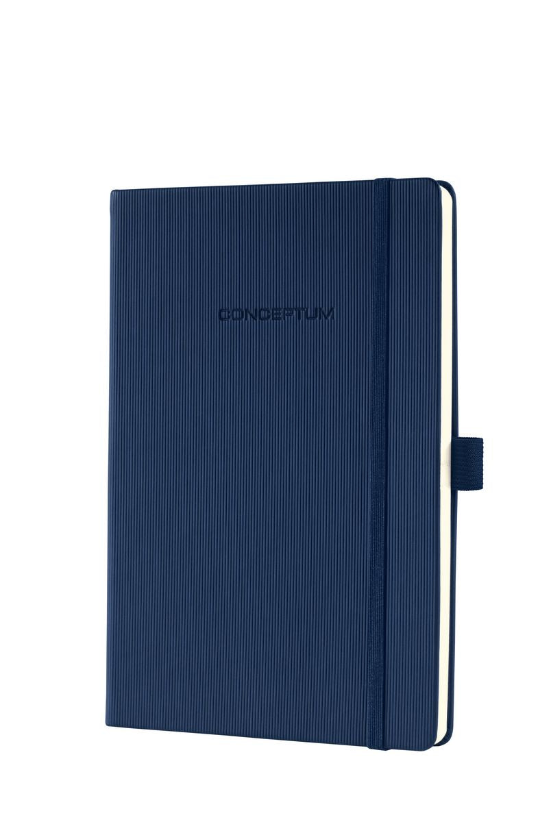 Sigel Notizbuch, A5, liniert, Fadenheftung, 194 Seiten, 80 g/m² – Mitternachtsblau