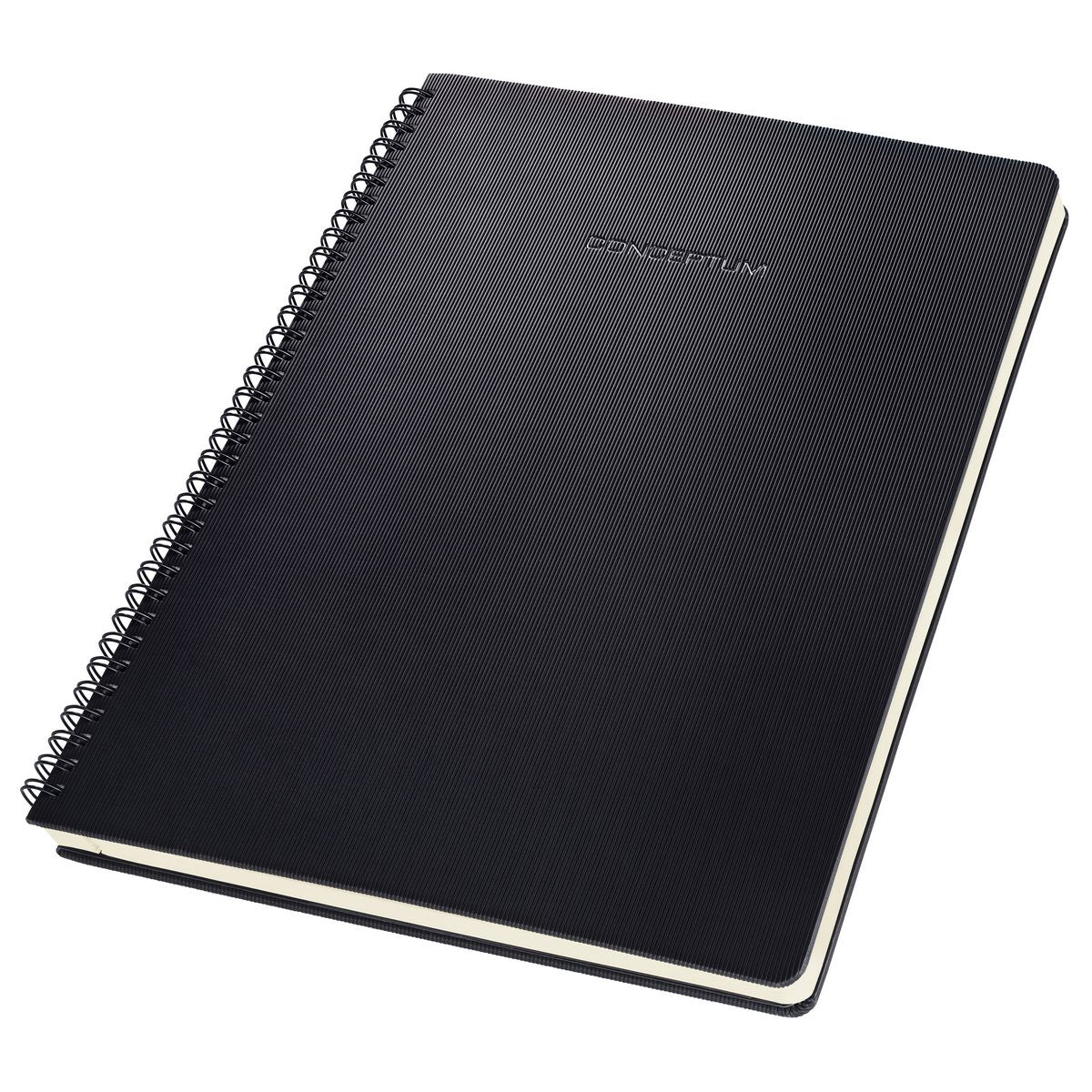 Sigel Conceptum Spiralblock, 236 × 301 mm, kariert, Spiralbindung, Hardcover, 80 Blatt – schwarz