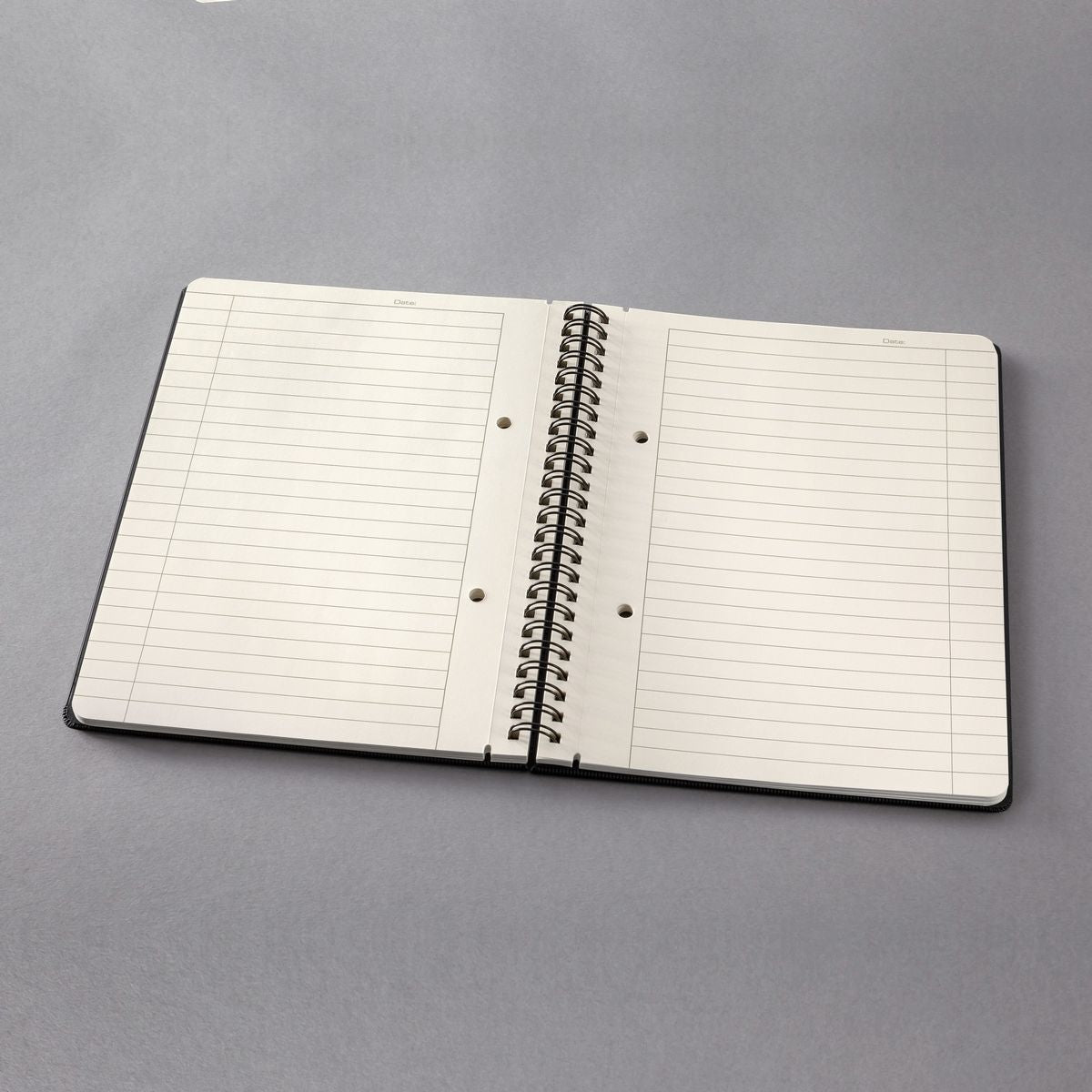 Sigel Spiralblock A5, liniert, Spiralbindung, Hardcover, 80 Blatt, 2-fach gelocht, perforiert – schwarz