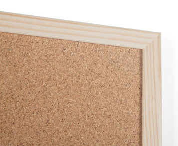 Bi-Office Korktafel – 60 × 45 cm – braun, Holzrahmen