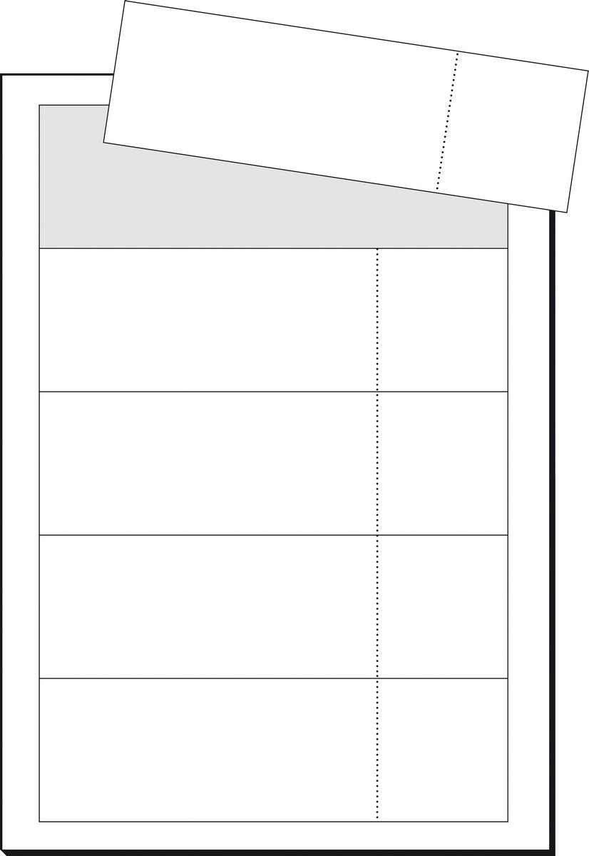 Sigel Karten 55 × 180 mm, weiss – für Inkjet – 100 Karten