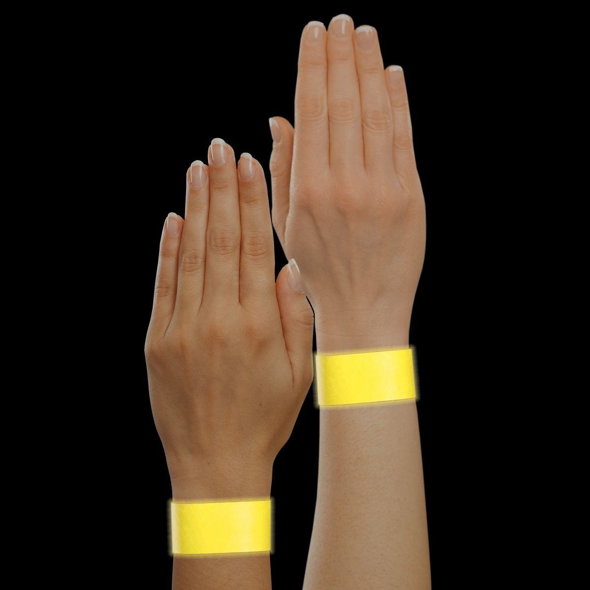 Sigel Event-Armband – 25 × 255 mm, gelb, Kunststoff, fortlaufend nummeriert – 120 Stk