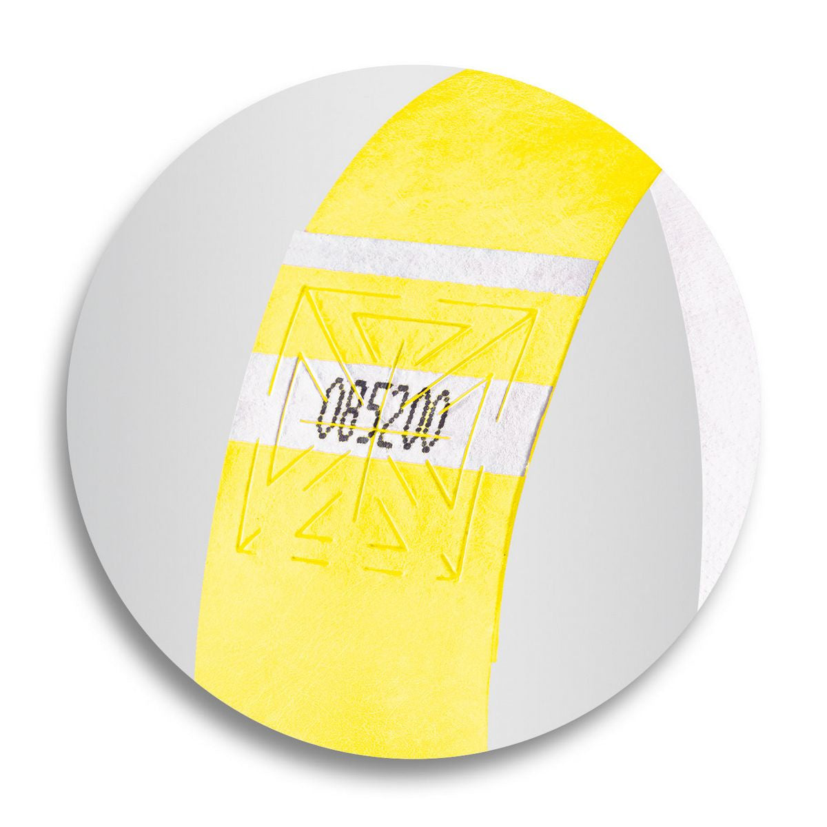 Sigel Event-Armband – 25 × 255 mm, gelb, Kunststoff, fortlaufend nummeriert – 120 Stk