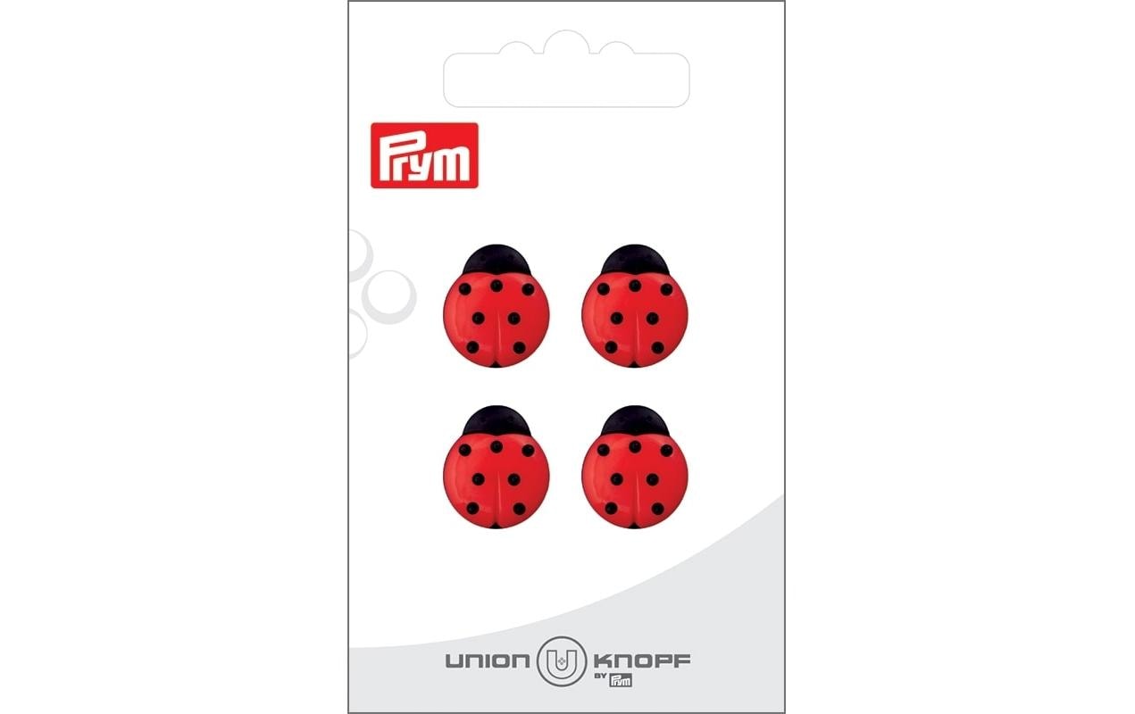 Prym Knöpfe Ø 14 mm – Polyester, rot, 4 Stück
