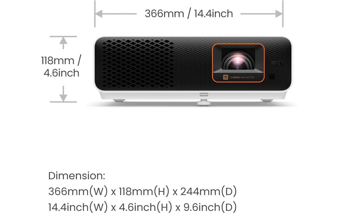 BenQ X500i, LED-DLP-Projektor – Ultra HD 4K, 2200 ANSI-Lumen, Kurzdistanz, Android TV, 16:9
