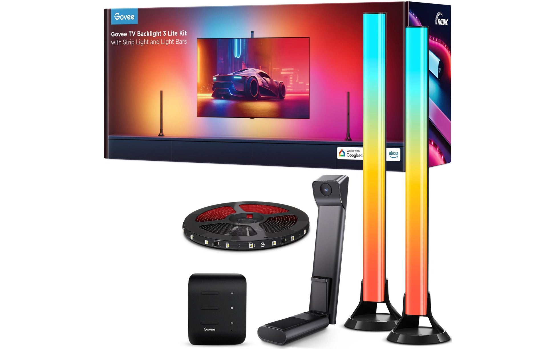 Govee Backlight Kit 2 – LED-Wandrahmen, RGBIC, Bluetooth, für Displays 55–65"