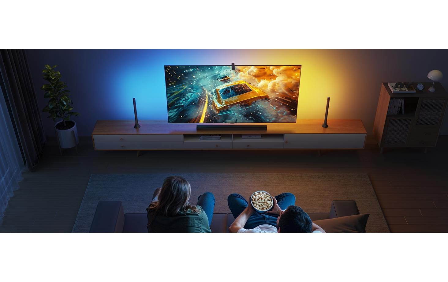 Govee Backlight Kit 2 – LED-Wandrahmen, RGBIC, Bluetooth, für Displays 55–65"