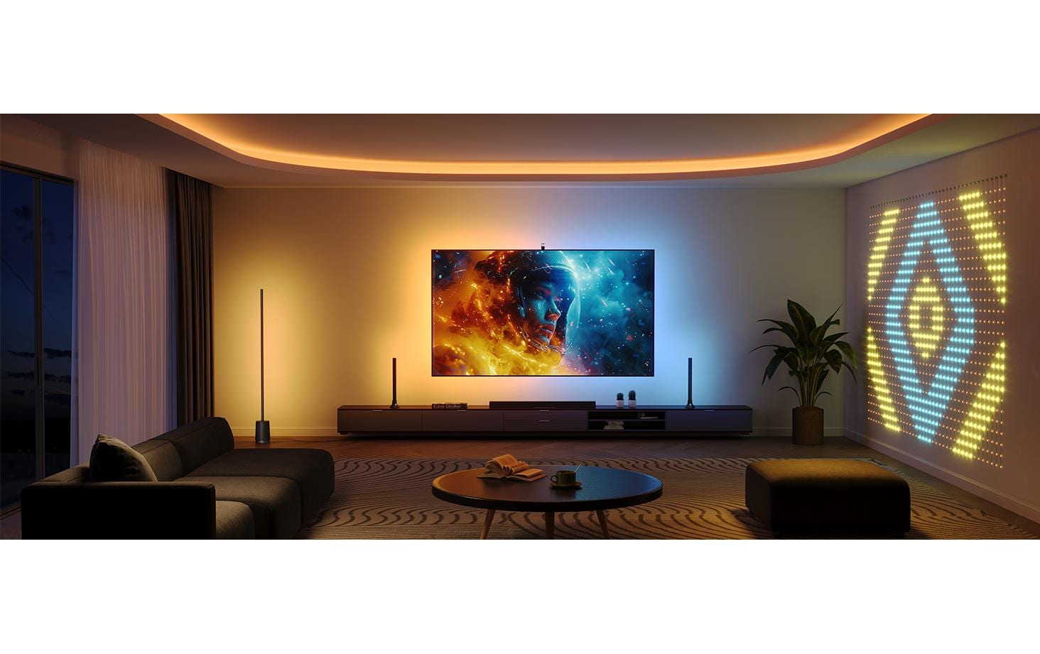 Govee Backlight Kit 2 – LED-Wandrahmen, RGBIC, Bluetooth, für Displays 55–65"