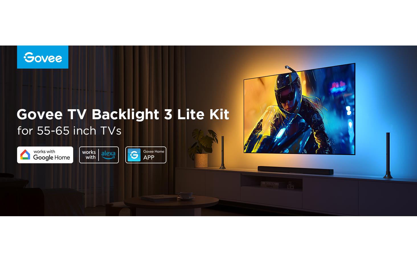 Govee Backlight Kit 2 – LED-Wandrahmen, RGBIC, Bluetooth, für Displays 55–65"