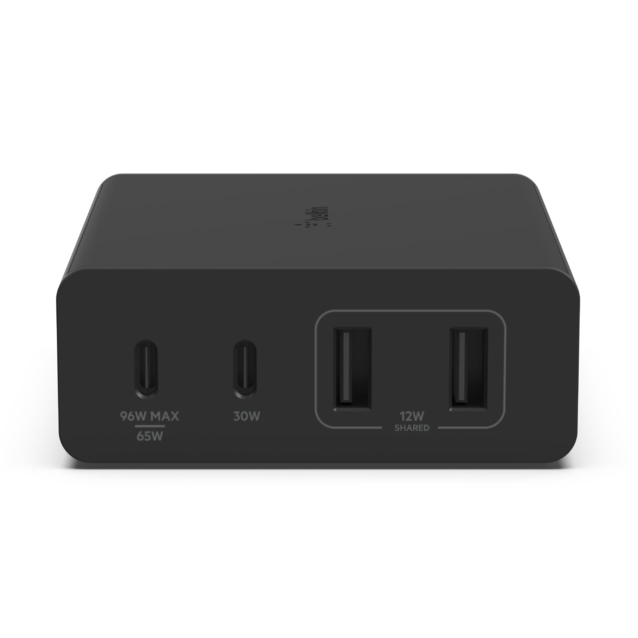 Belkin Ladegerät – 108 W, 2× USB-C + 2× USB-A, GaN, mit 2 m Netzkabel
