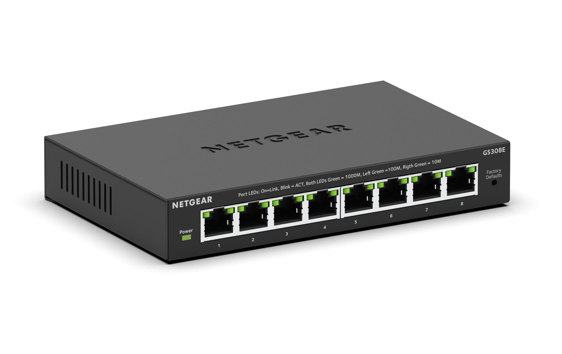 NETGEAR GS308E – Managed L2/L3 Switch – 8× 1G