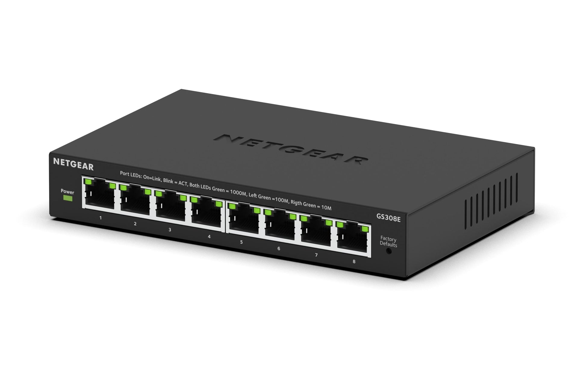 NETGEAR GS308E – Managed L2/L3 Switch – 8× 1G