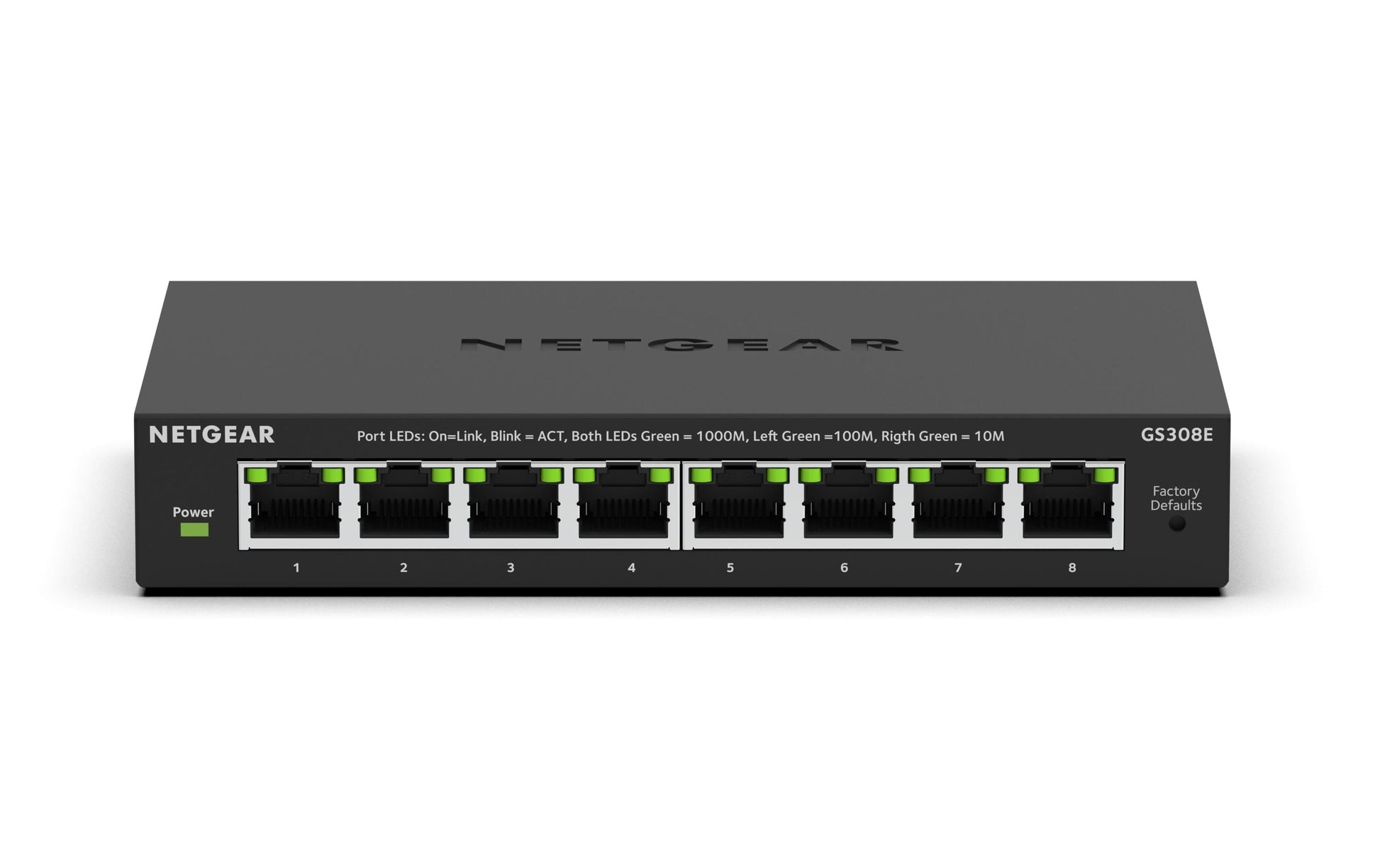 NETGEAR GS308E – Managed L2/L3 Switch – 8× 1G