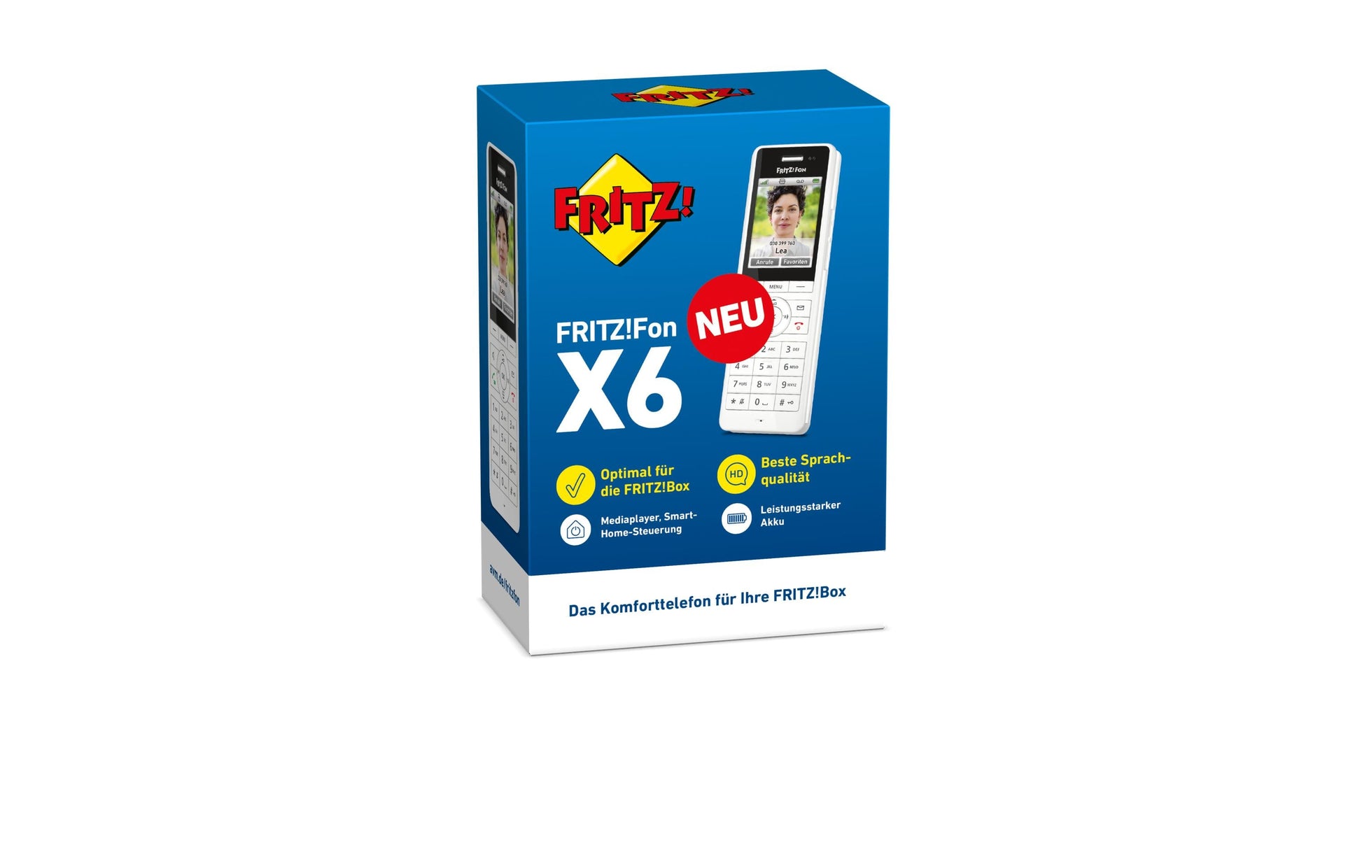 FRITZ! AVM FritzFon X6 – DECT-Telefon, nur Mobilteil, mit Anrufbeantworter, für FRITZBox/DECT-Basisstation, weiss