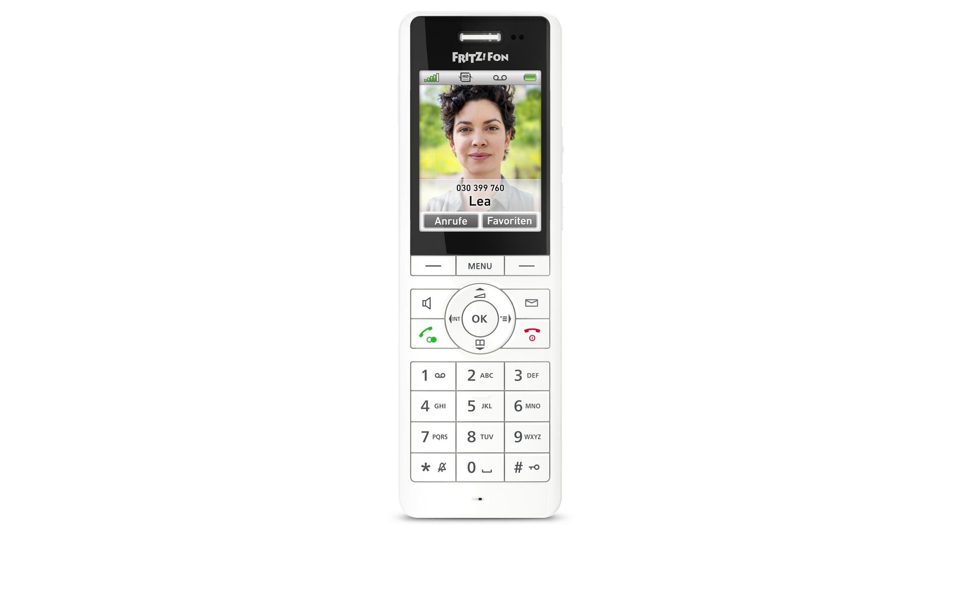 FRITZ! AVM FritzFon X6 – DECT-Telefon, nur Mobilteil, mit Anrufbeantworter, für FRITZBox/DECT-Basisstation, weiss