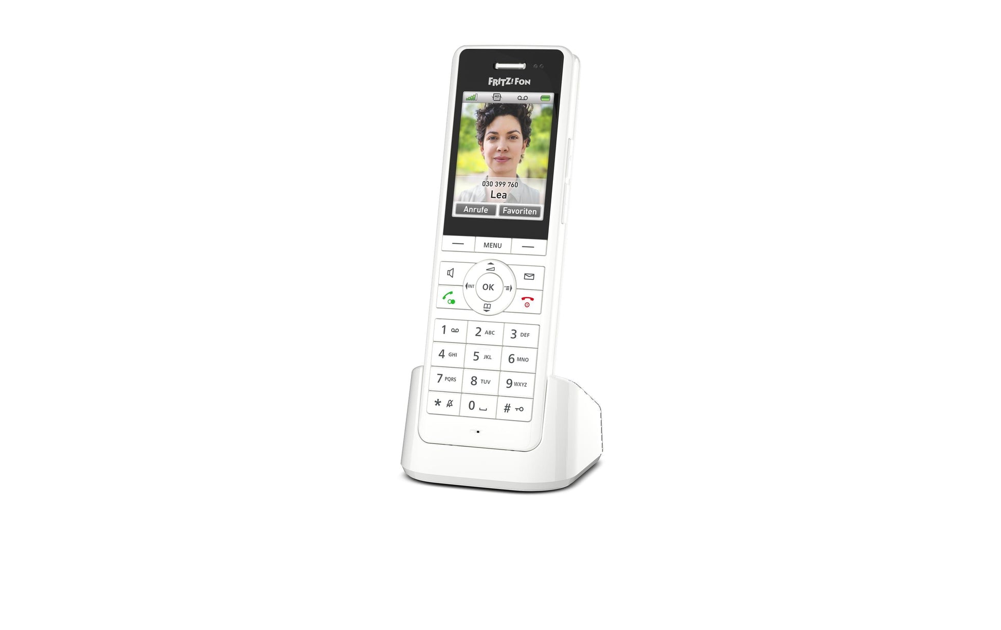 FRITZ! AVM FritzFon X6 – DECT-Telefon, nur Mobilteil, mit Anrufbeantworter, für FRITZBox/DECT-Basisstation, weiss