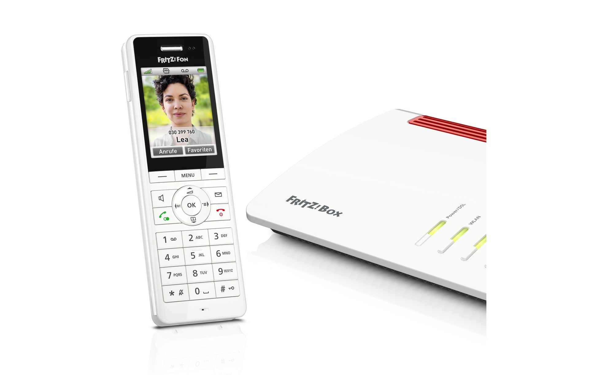FRITZ! AVM FritzFon X6 – DECT-Telefon, nur Mobilteil, mit Anrufbeantworter, für FRITZBox/DECT-Basisstation, weiss