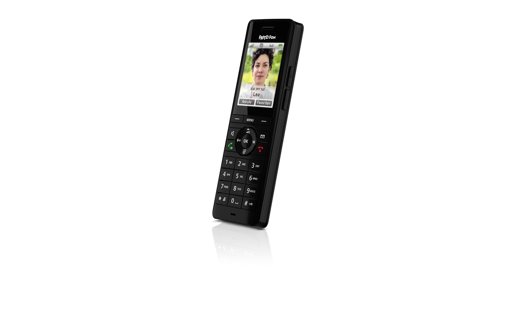 FRITZ! AVM FRITZFon X6 – DECT-Telefon nur Mobilteil, mit Anrufbeantworter, Freisprechen, für FRITZBox/DECT-Basisstation, schwarz