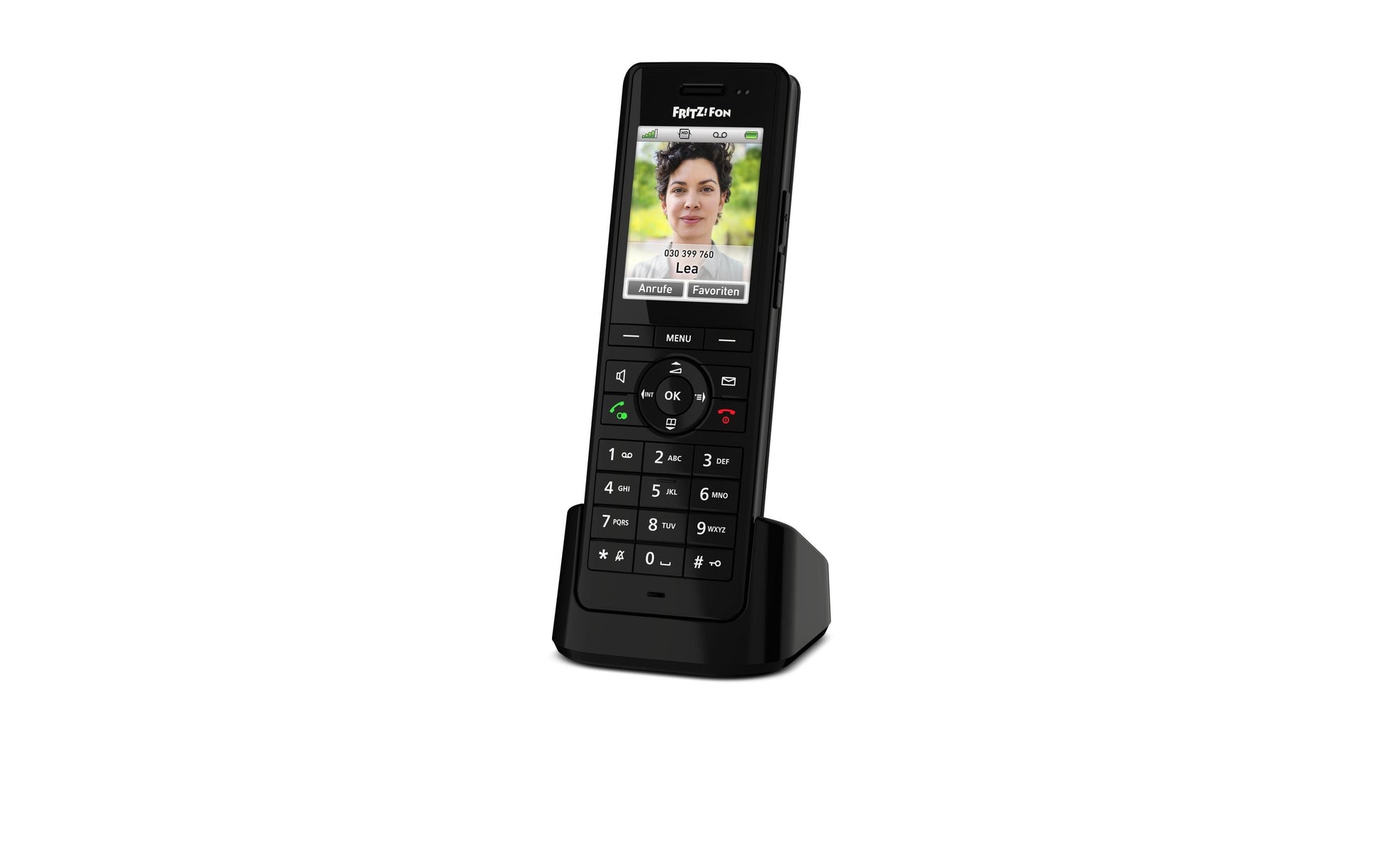 FRITZ! AVM FRITZFon X6 – DECT-Telefon nur Mobilteil, mit Anrufbeantworter, Freisprechen, für FRITZBox/DECT-Basisstation, schwarz