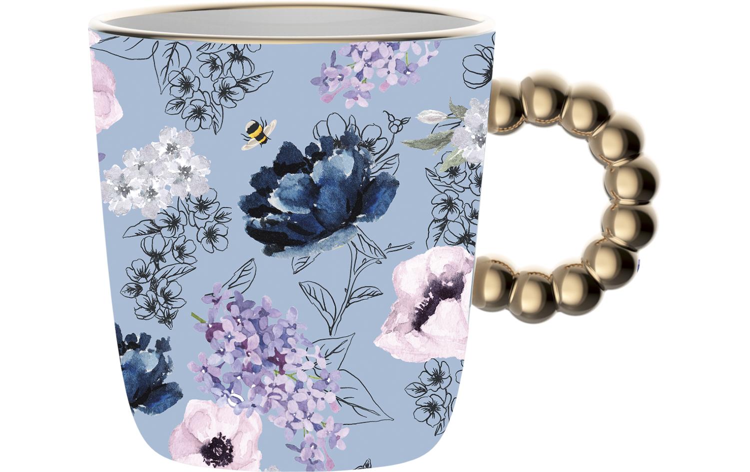 Bialetti Bridgerton Tasse – 330 ml, Ø 8,9 cm, H 10,0 cm, Porzellan, Violett