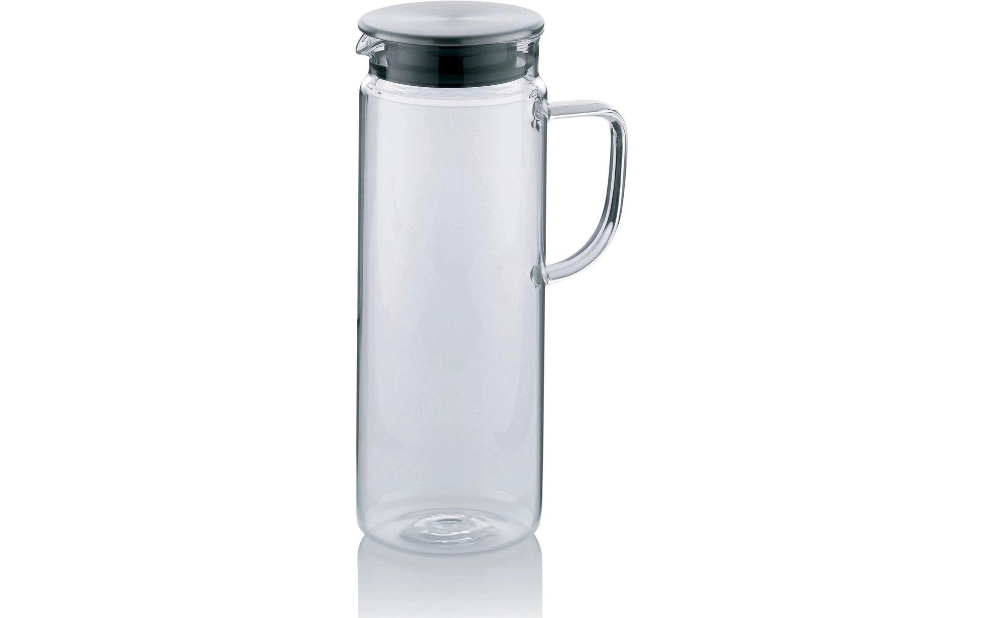Kela Karaffe – 1,6 l, Ø 9,5 cm, H 26,0 cm, Borosilikatglas, Transparent, mit Deckel