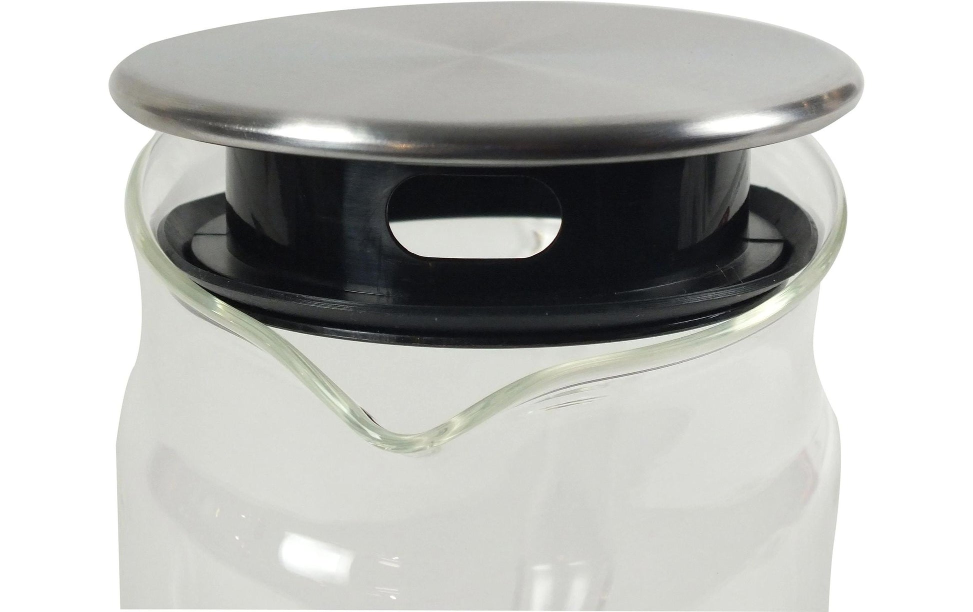 Kela Karaffe – 1,6 l, Ø 9,5 cm, H 26,0 cm, Borosilikatglas, Transparent, mit Deckel