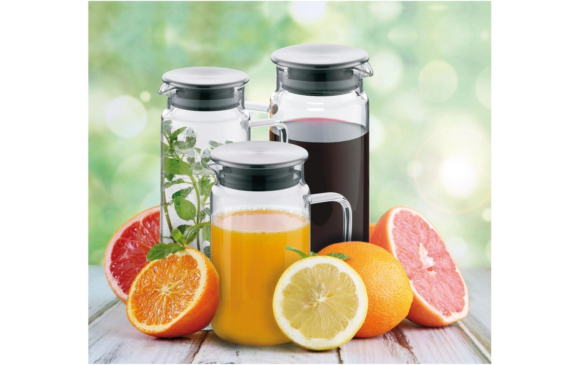 Kela Karaffe – 1,6 l, Ø 9,5 cm, H 26,0 cm, Borosilikatglas, Transparent, mit Deckel