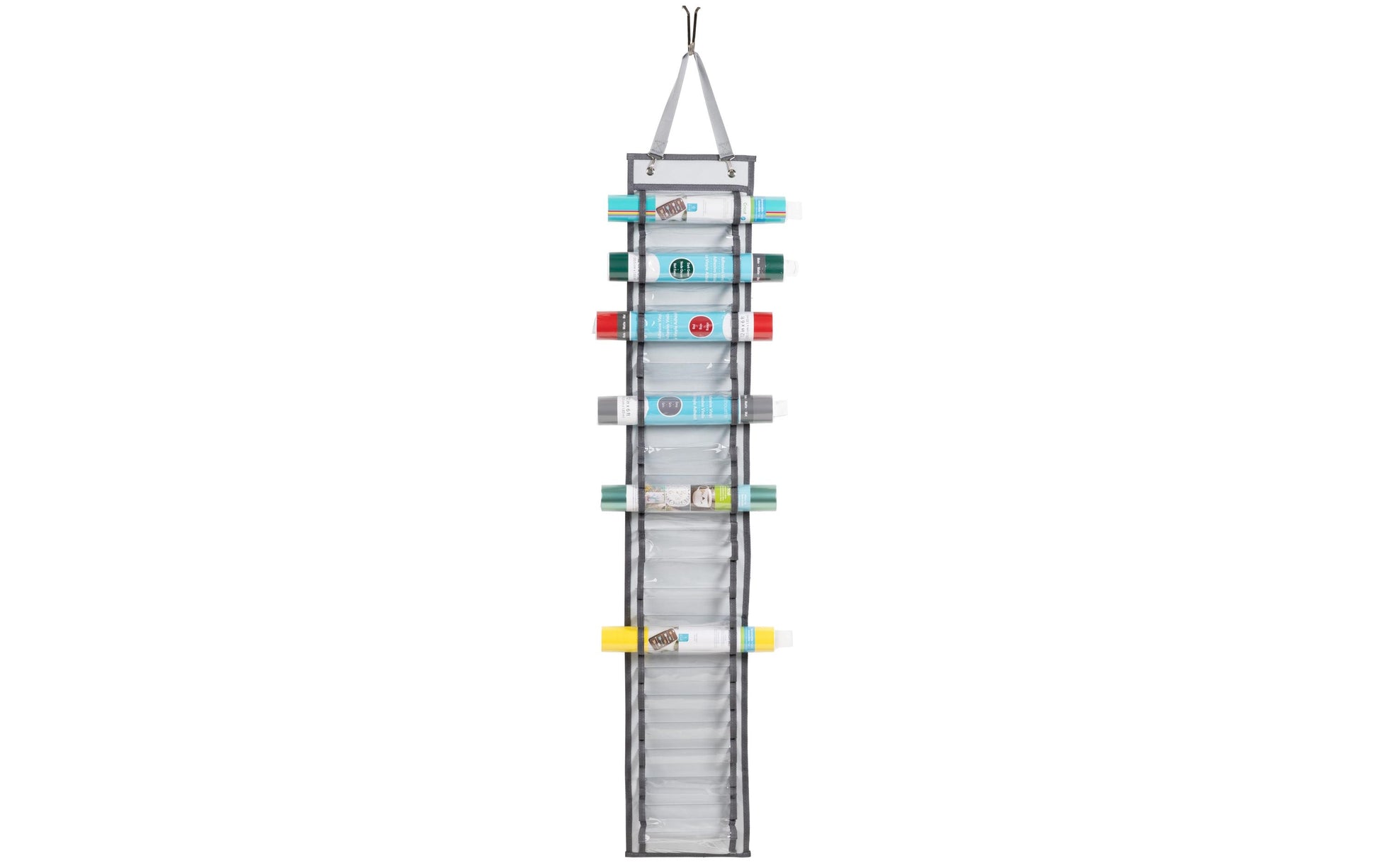 FTM F02433 Wandhalterung 24 Fächer, mit Haken – einfarbig – 220 × 1260 mm