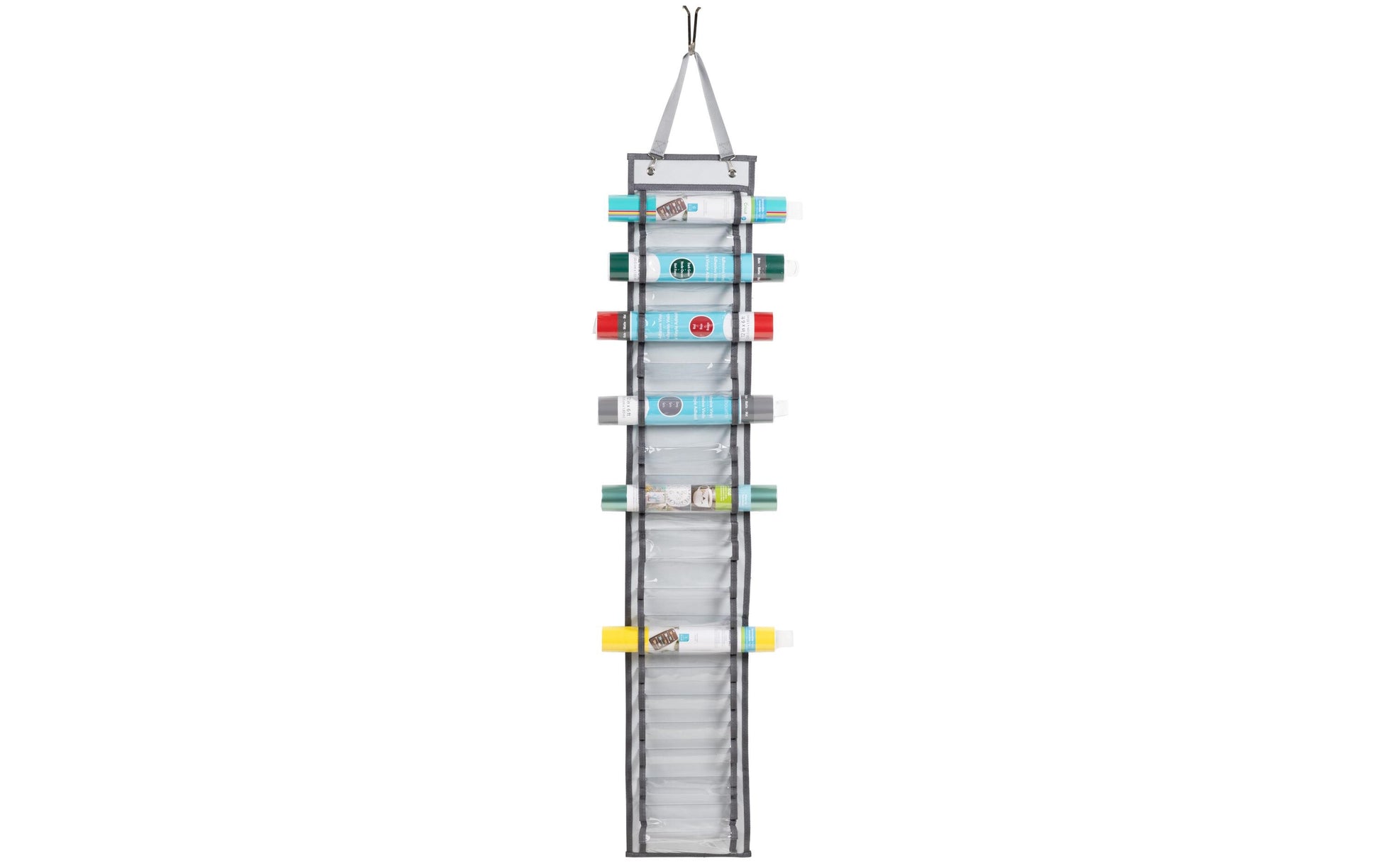FTM F02433 Wandhalterung 24 Fächer, mit Haken – einfarbig – 220 × 1'260 mm