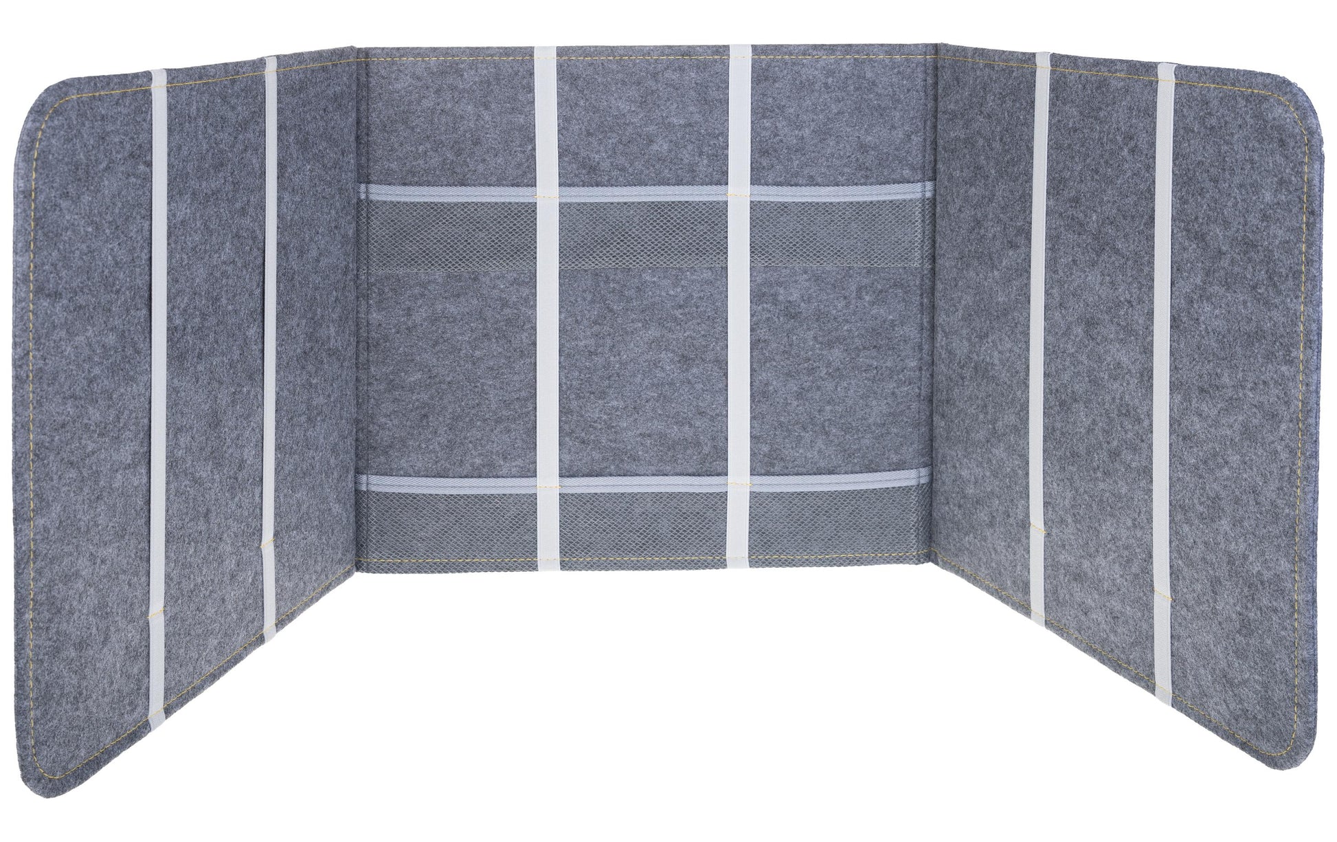 FTM Tischtrennwand – 1210 × 390 mm, Filz, Grau