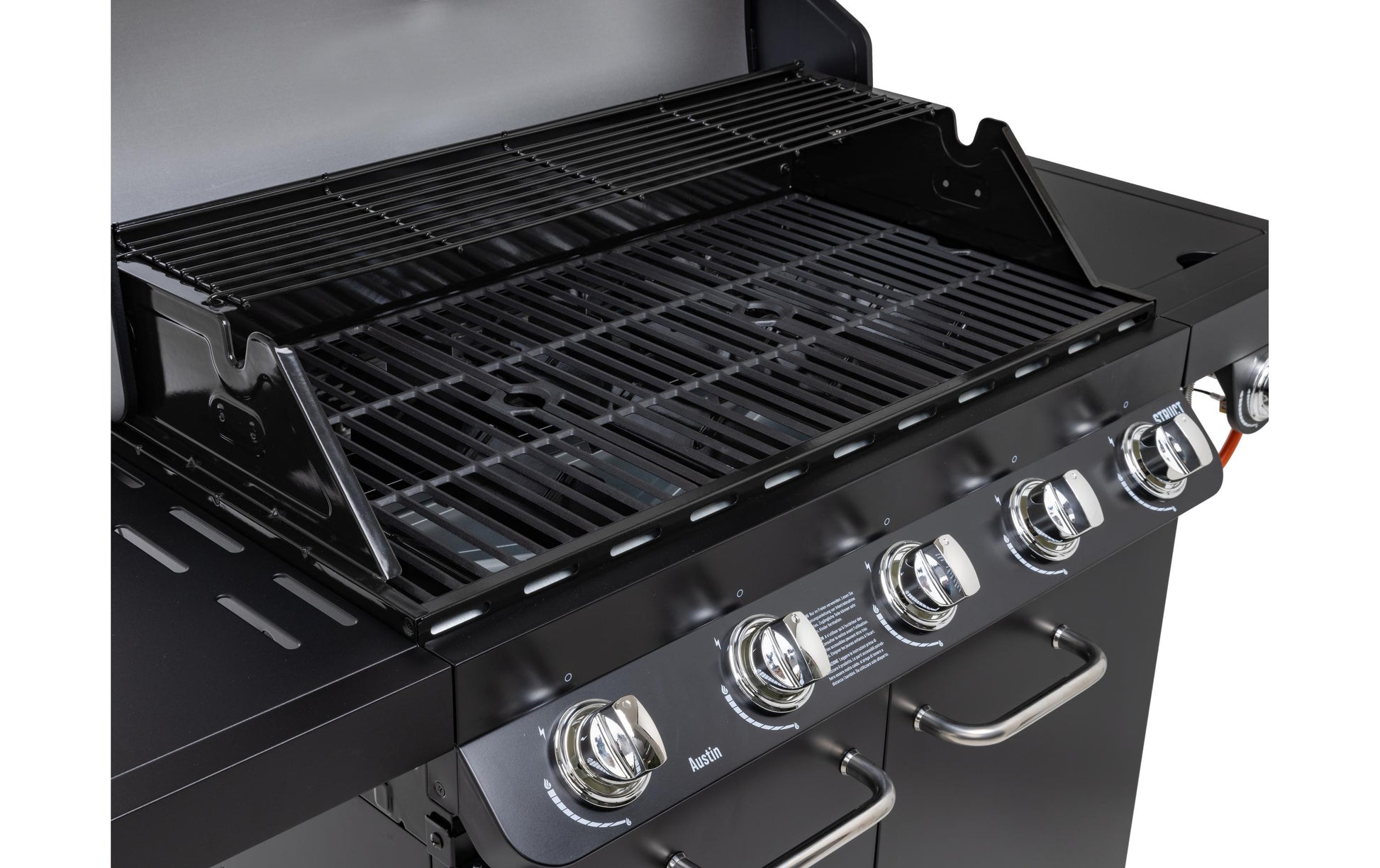 Struct Gasgrill Austin – 5 Brenner, 3'655 cm² Grillfläche, 17,5 kW – Schwarz