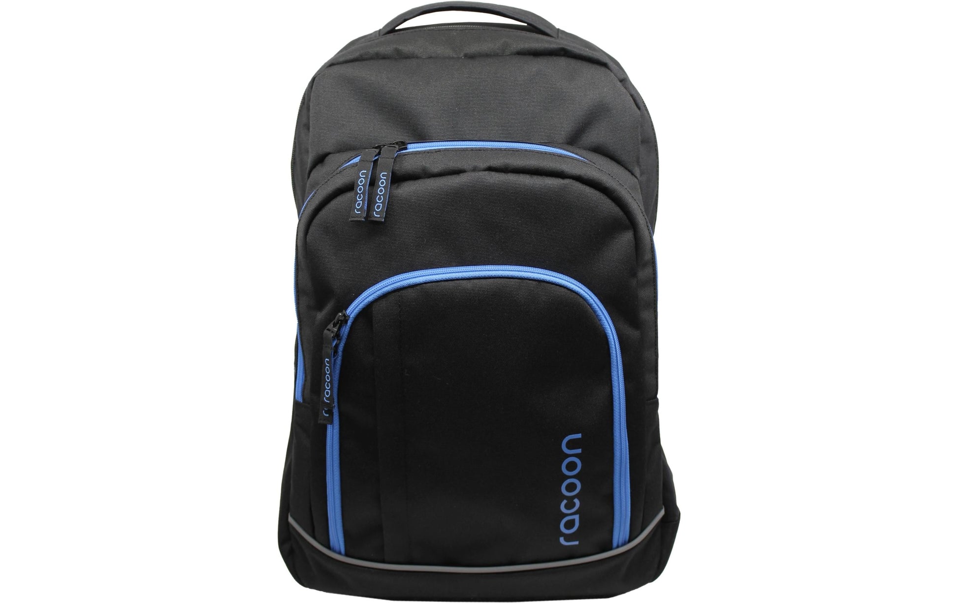 Racoon – Everyday Schulrucksack – Blau, Schwarz – Recyceltes PET – 33 × 48 × 20 cm