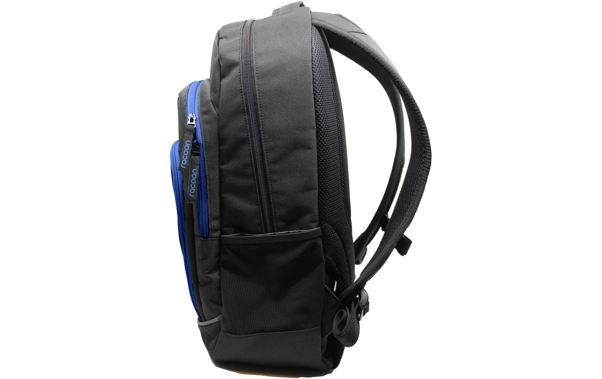 Racoon – Everyday Schulrucksack – Blau, Schwarz – Recyceltes PET – 33 × 48 × 20 cm