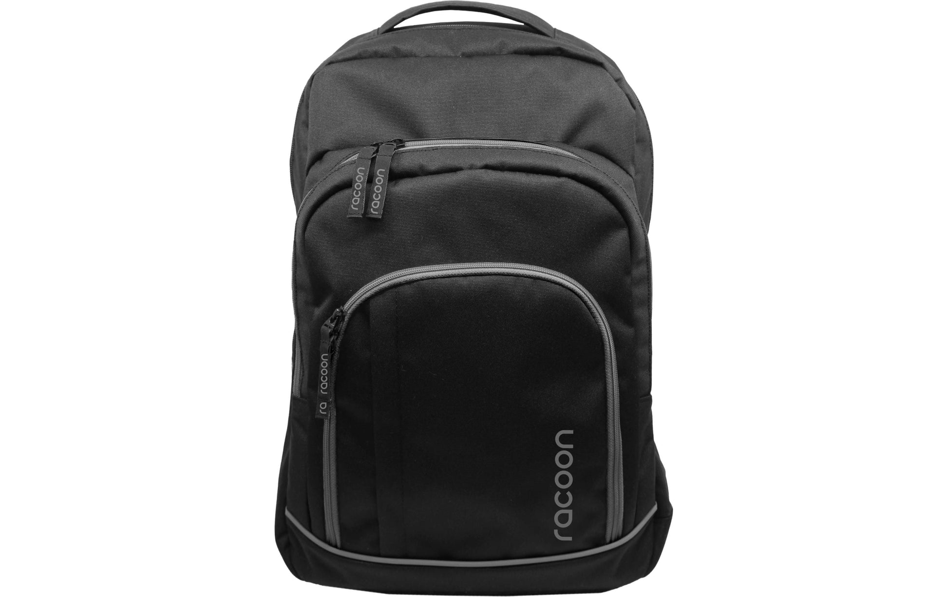 Racoon – Schulrucksack – 33 × 48 × 20 cm, 30 l, grau/schwarz, recyceltes PET