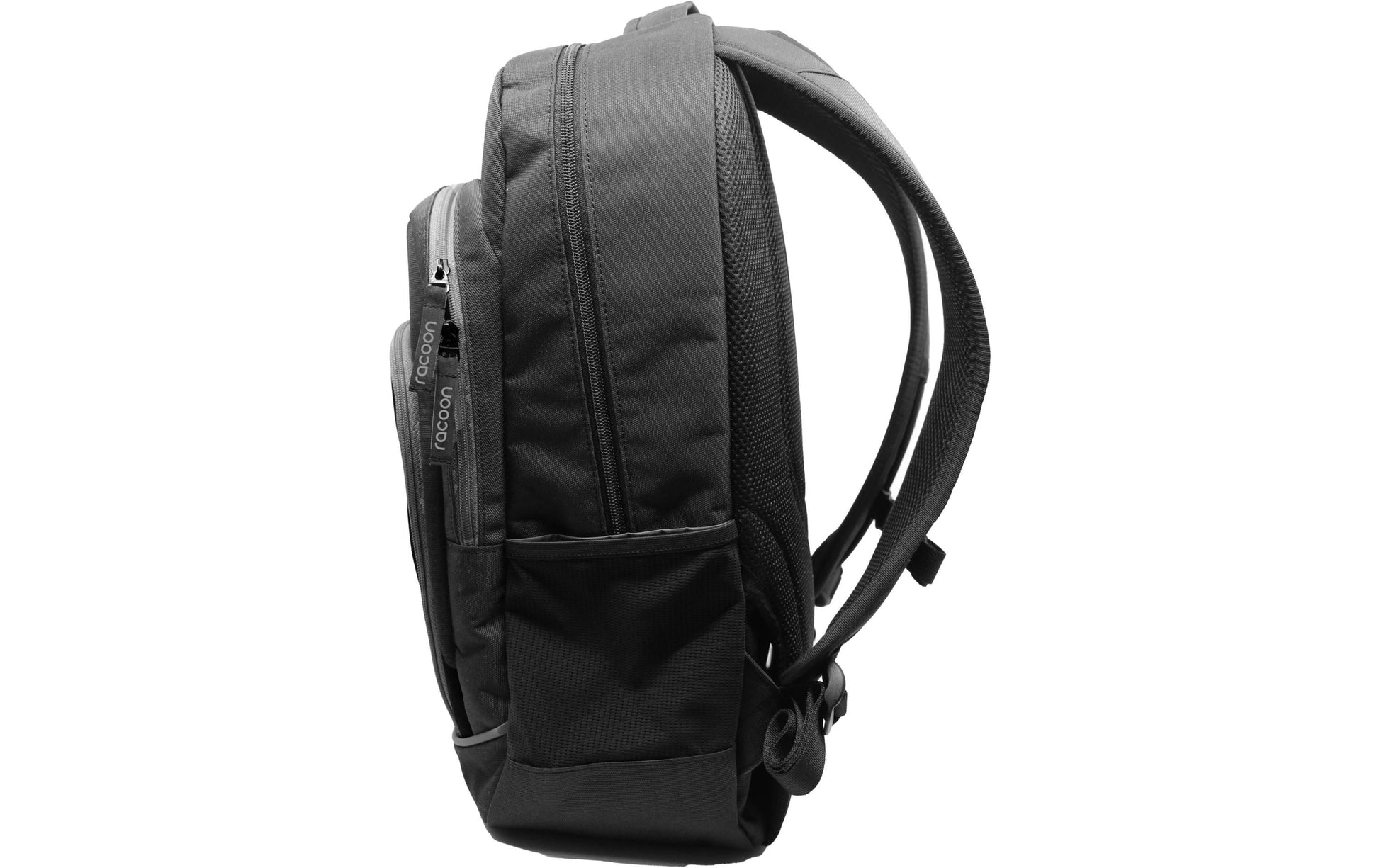 Racoon – Schulrucksack – 33 × 48 × 20 cm, 30 l, grau/schwarz, recyceltes PET