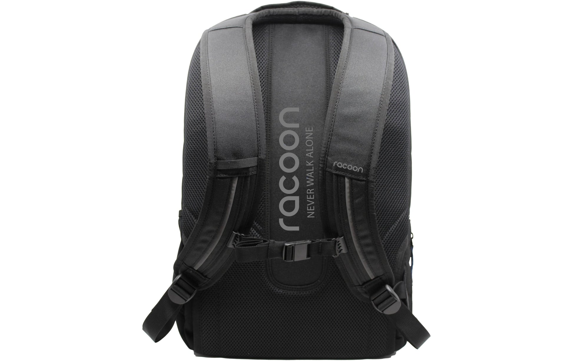 Racoon – Schulrucksack – 33 × 48 × 20 cm, 30 l, grau/schwarz, recyceltes PET